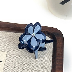 Васильковый Заколки для волос с когтями из ацетата целлюлозы (смола), цветок, васильковый, 30x28 мм