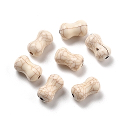 Бланшированный Миндаль Хрустящие непрозрачные акриловые бусины, имитация бирюзовый, арахис, бланшированный миндаль, 13x8 мм, отверстие : 1.8 мм