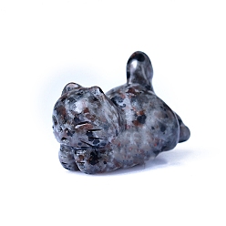 Аметист Резные украшения из натурального розового кварца в форме кошки, для домашнего офисного стола, 40 мм