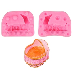 Hot Pink DIY Silicone Molds, Fondant Molds, Resin Casting Molds, for Chocolate, Candy, UV Resin & Epoxy Resin Craft Making, Stroller, Hot Pink, 60x48x20mm