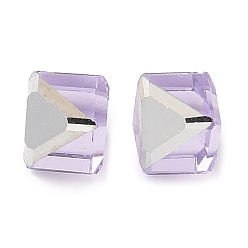 Лиловый K9 стеклянные имитации австрийских хрустальных бусин, без отверстия , квадратный, сирень, 4x4x4 мм