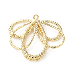 Настоящее золото 18K Латунные подвески, без кадмия, без никеля и без свинца, , реальный 18 k позолоченный, 26x29x4 мм, отверстие : 1.4 мм