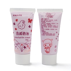 Rose Nacré 50 ml de fausse colle à crème fouettée, crème d'imitation de simulation de bricolage pour la décoration artisanale de coque de téléphone, perle rose, 4.6x2.9x10.2 cm