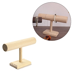 Кукурузный Шелк Т-образные стойки для деревянных браслетов, настольный держатель-органайзер для браслетов, цвет колоса кукурузы, 24.8x7.6x16.7 см