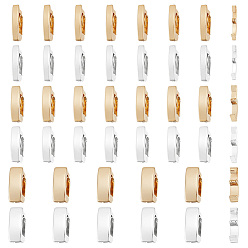 Золотой & Серебряный 44 шт 6 стили экологически чистые латунные застежки для часовых ремешков, долговечный, без свинца и без кадмия, золотой и серебряный, 10x1.8~3.5x4 мм