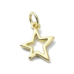 Настоящее золото 18K Латунь прелести, без кадмия, без никеля и без свинца, звезда, реальный 18 k позолоченный, 12.5x10.5x1.5 мм, отверстие : 3 мм