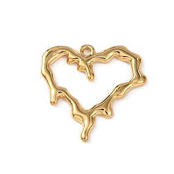 Золотой 304 подвески из нержавеющей стали, сердце прелести, золотые, 30x20.5x1.5 мм, отверстие : 1.4 мм
