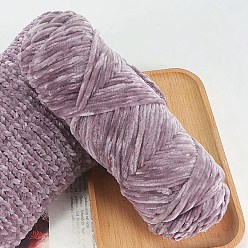 чертополох Шерстяная пряжа синель, бархатные нитки для ручного вязания, для детского свитера, шарфа, ткани, рукоделия, ремесла, чертополох, 3 мм, около 87.49 ярдов (80 м) / моток