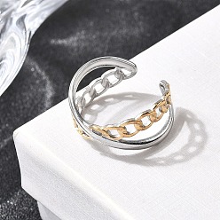 Letter X Регулируемые 304 манжеты из нержавеющей стали для женщин, золотые и нержавеющая сталь цвет, Письмо X, 10 мм, регулируемый