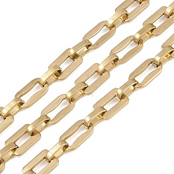 Настоящее золото 18K 201 цепи прямоугольные звенья нержавеющие, ионное покрытие (ip), несварные, с катушкой, реальный 18 k позолоченный, ссылка: 14x7.5x1.5мм и 12x8x1.5мм