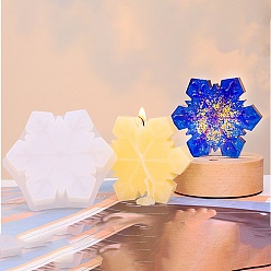 Снежинка Силиконовые формы на рождественскую тематику формы для свечей, для изготовления свечей для ароматерапии, снежинка, 100x113x24.5 мм