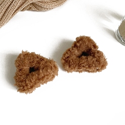 Сиена Заколки для волос в форме кошачьего уха с плюшевыми когтями, женские заколки для густых волос, цвет охры, 53 мм