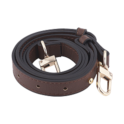 Brun De Noix De Coco Bandoulière en cuir véritable, fermoirs alliage pivotantes, pour accessoires de remplacement de sangles de sac, brun coco, 102x1.8x0.3 cm, fermoir: 48x26x7 mm