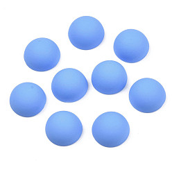 Васильковый Непрозрачный акриловый кабошон, окрашенный распылением, полукруглый, васильковый, 11.5x6 мм