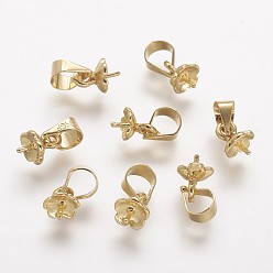 Золотой Подвеска из латуни, за половину пробурено бисера, долговечный, золотые, 7.5~9.5x5 мм, отверстие : 4x5 мм, штифты : 0.6 мм