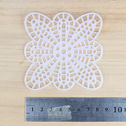 Белый Пластиковый сетчатый холст в форме бабочки, для вязания сумок своими руками аксессуары для вязания крючком, белые, 85x85x1.5 мм