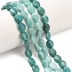 Амазонит Природных амазонит бисер нитей, форма яйца, 9.5~10.5x8~8.5x4.5 мм, отверстие : 0.8 мм, около 41 шт / нитка, 16.02~16.14'' (40.7~41 см)