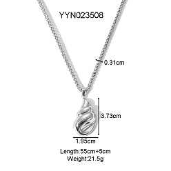 Ice Cream 304 текстурированные подвески из нержавеющей стали для женщин, серебряный цвет гальваническим, мороженое, 21.65 дюйм (55 см)