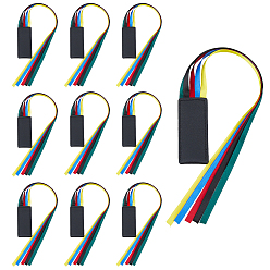 Черный Закладка из искусственной кожи, с полиэфирной лентой, чёрные, 370x31x4 мм