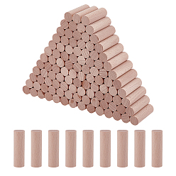 Цвет Древесины 100шт. палочки для поделок из бука, круглые деревянные палочки, для модели здания поделки из дерева украшения дома и сада, деревесиные, 5.1x1.5 см