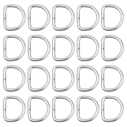 Платина 20железные d-кольца шт., застежка-молния, для лямки, обвязочные мешки, аксессуары для одежды, платина, 34x28.5x4 мм
