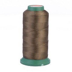 Coffee Polyester Sewing Threads, Temperature Heat Resistant Threads, DIY Leather Sewing Craft, Bookbinding, Shoe Repairing, Coffee, 0.3mm, 1800m/roll