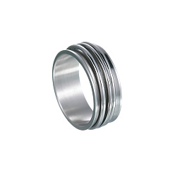 Нержавеющая Сталь Цвет 201 Вращающиеся кольца для пальцев из нержавеющей стали с широкой лентой, Кольцо-спиннер для успокоения беспокойства, медитации, цвет нержавеющей стали, размер США 11 (20.6 мм)