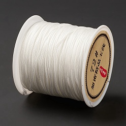 White 50 Yards Nylon Chinese Knot Cord, Nylon Jewelry Cord for Jewelry Making, White, 0.8mm