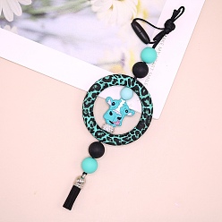 Cattle Silicone Beads Big Pendants, Cattle, 19.29x2.56 inch(49x6.5cm)