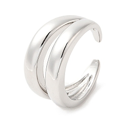 Платина Латунные открытые кольца манжеты, без кадмия и без свинца, платина, внутренний диаметр: 18 мм