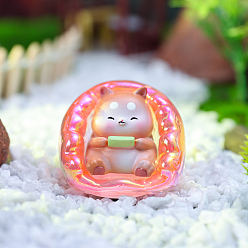 Собака Украшения для выставки животных из смолы, украшения для дома и офиса в машине, коралл, собака, 44x45x35 мм