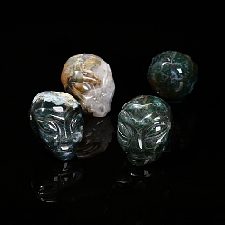 (RRHB277) Кристалл на подкладке из медово-бежевого цвета Естественные индийские украшения дисплей агата, украшение домашнего офиса, 42 мм