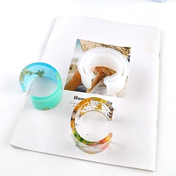 Силикон Поделки манжеты браслет силиконовые формы, формы для литья смолы, для уф-смолы, изготовление ювелирных изделий из эпоксидной смолы, 65x86x35 мм, внутренний диаметр: 50x37 мм