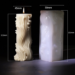 Белый Колонна с цветком силиконовые формы для свечей своими руками, пищевой силикон для изготовления свечей, белые, 59x58x121 мм