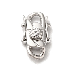 Нержавеющая Сталь Цвет Не тускнеет 316 хирургические застежки-крутилки из нержавеющей стали, цвет нержавеющей стали, 21x12x6 мм, отверстия : 3x3 mm и 3.5x3 мм