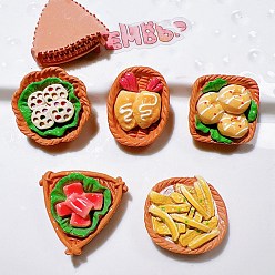 Food Кабошоны из смолы, коричневые, питание, 24~28x21.5~29x10~12 мм