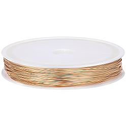 Настоящее золото 18K Экологичный медный провод, круглая медная проволока для бисероплетения для изготовления украшений, долговечный, реальный 18 k позолоченный, 24 датчик, 0.5 мм, около 164.04 футов (50 м) / рулон