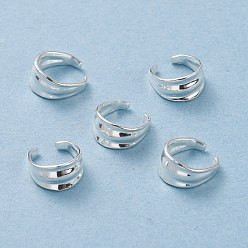 Silver 304 Stainless Steel Snap on Bails, Silver, 8x8x4.5mm, Inner: 7x6mm