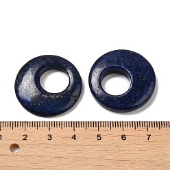 Lapis Lazuli Natural Lapis Lazuli, Dyed Pendants, Donut/Pi Disc Charms, 27.5~28x4.5~5.5mm