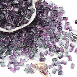 Разноцветный Прозрачные стеклянные бусины, окрашенные распылением, треугольные, красочный, 6x5x4.3 мм, отверстие : 1.2 мм, Около 2368 шт / фунт