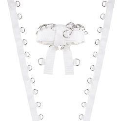 Белый 4 ярдов полиэстеровой шнуровочной ленты, железная лента для корсета с D-образным кольцом, белые, 1-1/8 дюйм (28 мм)