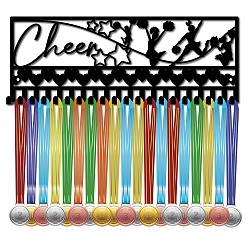 Human Рамка для железных медалей, 20 крючки для медалей, вешалка для показа, с винтами, чёрные, капитан болельщиков, человек, 150x400 мм, отверстие : 5 мм