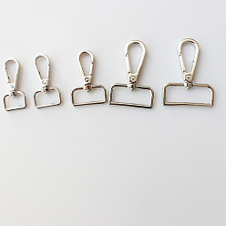 Silver Alloy Swivel Clasps Lanyard Snap Hooks for Purse Bag Strap Hardware, Silver, 48mm