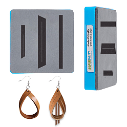 Rectangle Резка дерева, Со сталью, для diy scrapbooking / фотоальбом, декоративная тисняющая бумажная карточка, изготовление изделий из кожи, прямоугольные, 100x100x9 мм