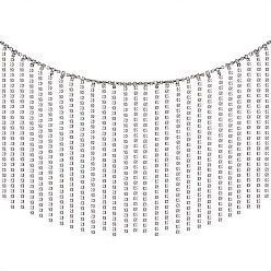 Прозрачный 1 цепочки для чашек со стразами, цепочки кисточек, свадебное платье декоративные стразы цепочки, прозрачные, 120 мм