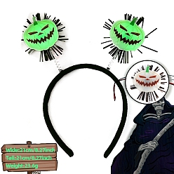 Тыква Светящаяся пластиковая лента для волос на тему Хэллоуина, Светящаяся в темноте повязка для волос для вечеринки, тыква, 210x210 мм