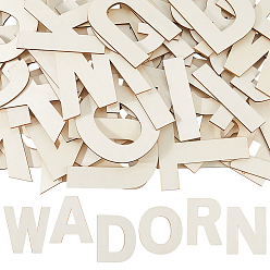 Цвет Древесины 26Неокрашенные деревянные буквы от А до Я для живописи, пирография, домашнего декора, деревесиные, 97~102x23~103x2 мм