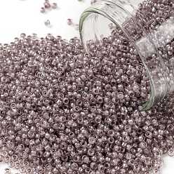 (353) Lavender Lined Crystal Toho runde Rocailles, japanische Rocailles, (353) mit Lavendel ausgekleideter Kristall, 15/0, 1.5 mm, Bohrung: 0.7 mm, ca. 135000 Stk. / Pfund