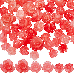 Помидор 60 шт 3 стили полимерные бусины, цветок, помидор, 6.5~7.5x7~10.5x6.5~10.5 мм, отверстие : 1.2 мм