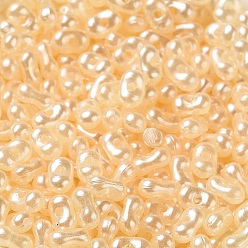 Bisque Opaque Acrylic Beads, Beans, Bisque, 6x3.5x3mm, Hole: 1.2mm, about 10000pcs/500g